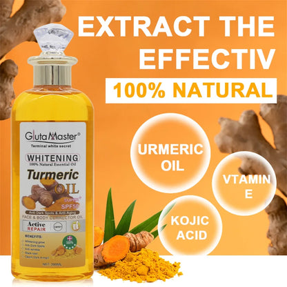 Gluta Master 200ml Turmeric Essential Oil Face and Body Skin Relaxation Massage Oil Nourishing Moisturizing Skin Oil