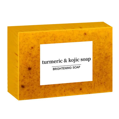 1Pcs Turmeric & Kojic Acid Brightening Soap Turmeric Lemon Soap Bar For Face Body Tumeric Soap Smooth Skin Cleansing Bath Soap