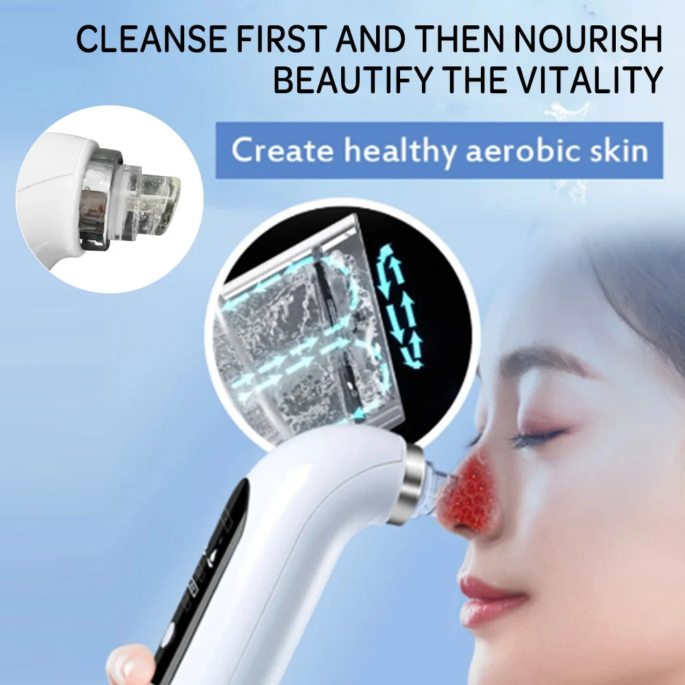 Blackhead Remover Pore Vacuum Face Cleaner Electric Pimple Black Head Removal USB Rechargeable Water Cycle Facial Cleaning Tools