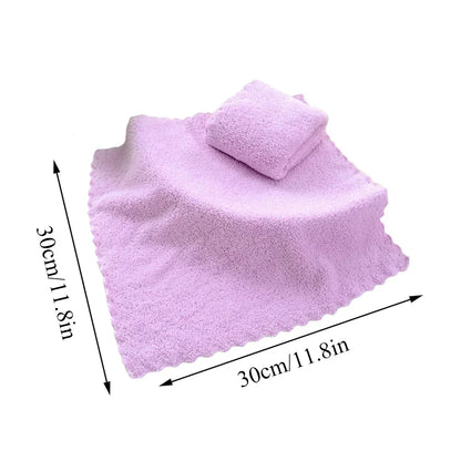 25*25cm Coral Velvet Quick Drying Microfiber Towels Cleaning Wipes Face Towels Square Washcloth Hand Towel Soft Water Absorption